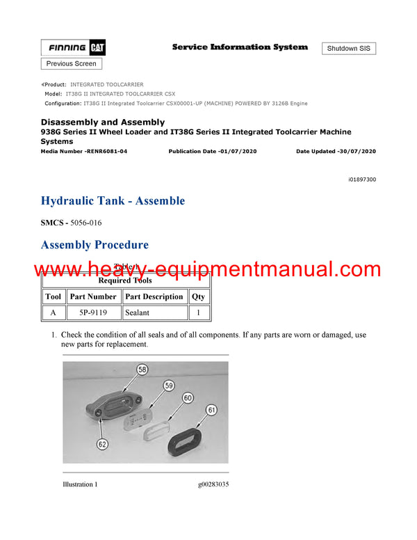DOWNLOAD CATERPILLAR IT38G II INTEGRATED TOOLCARRIER SERVICE REPAIR MANUAL CSX