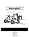 Ingersoll Rand VR-843C Telehandler Operation & Maintenance Manual