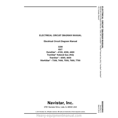 International DuraStar® - 4100, 4300, 4400 Elelctrical Diagram Manual PDF