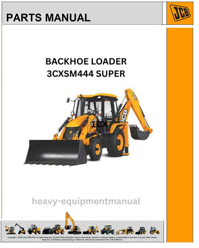 JCB 3CXSM444 SUPER Backhoe Loader Parts Manual - Download PDF