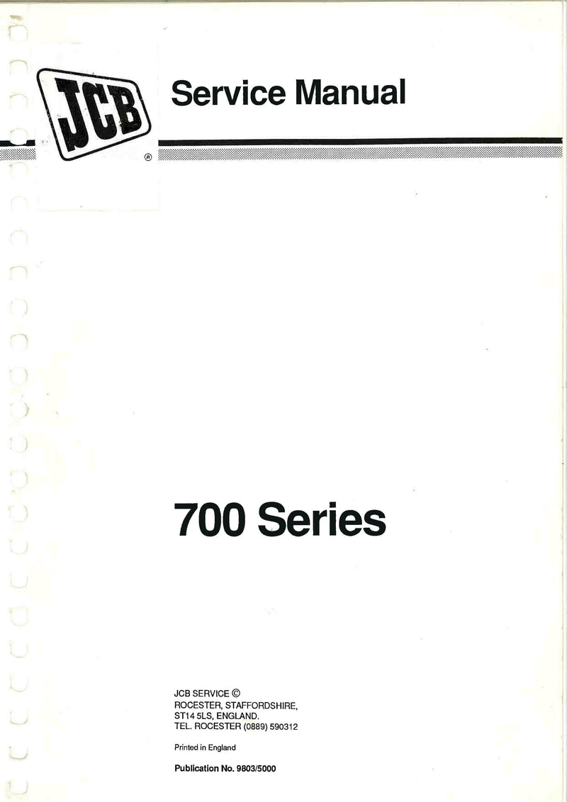 JCB 712, 716 (700 Series) Articulated Dump Truck Service Repair Manual - PDF Download