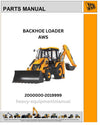 JCB AWS Backhoe Loader Parts Manual SN: 2000000-2019999
