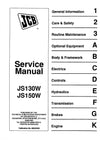 JCB JS130W, JS150W Wheeled Excavator Service Repair Manual - PDF Download