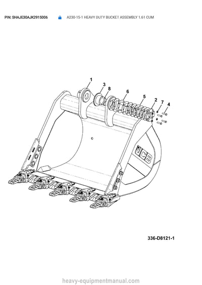JCB JS305LC F Tracked Excavator (SHAJE30AJK2915006) Parts Manual PDF