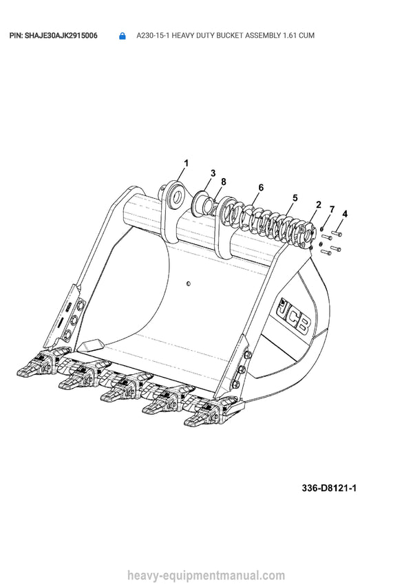 JCB JS305LC F Tracked Excavator (SHAJE30AJK2915006) Parts Manual PDF