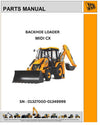 JCB MIDI CX Backhoe Loader Parts Manual SN : 01327000-01349999