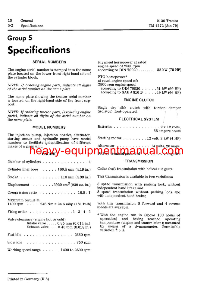 Download John Deere 2130 Tractor Service Repair Manual TM4272