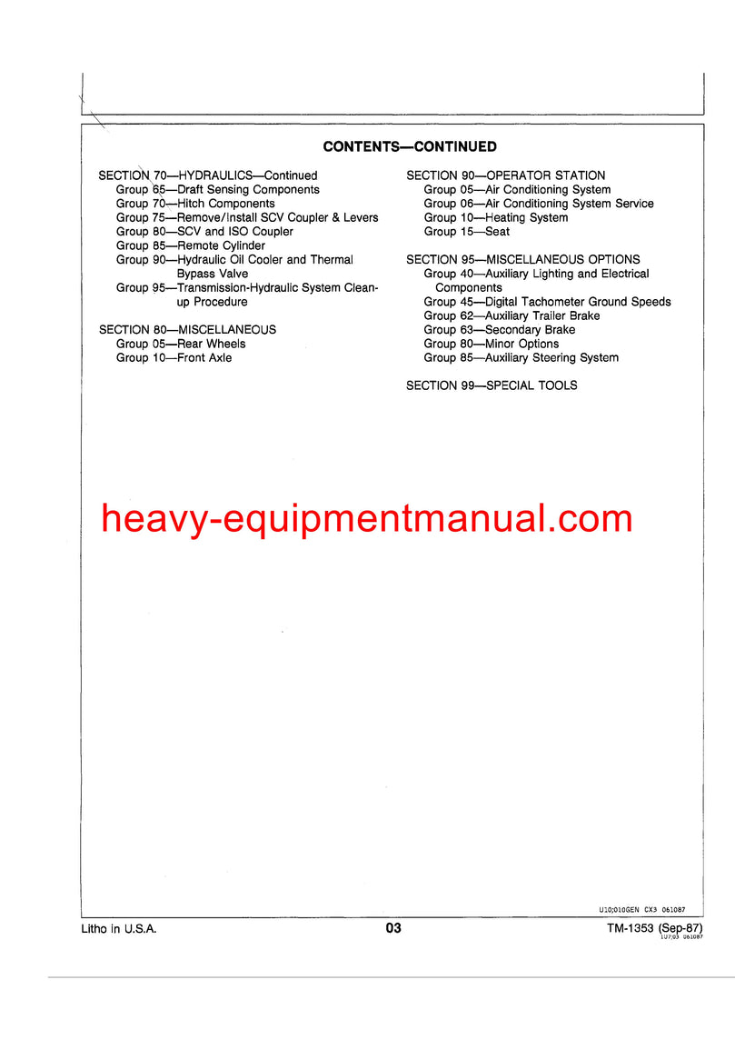 Download John Deere 4050 4250 4450 Tractor All Inclusive Technical Service Repair Manual TM1353
