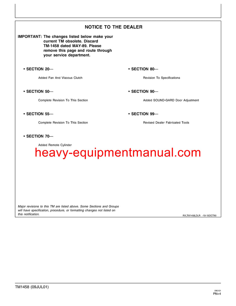 Download John Deere 4055 4255 4455 Tractor Service Repair Technical Manual TM1458