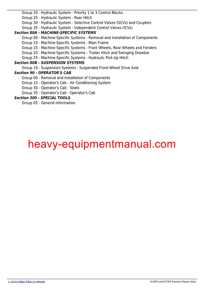 Download John Deere 6150M 6170M 2WD or MFWD Tractor Service Repair Technical Manual TM405919