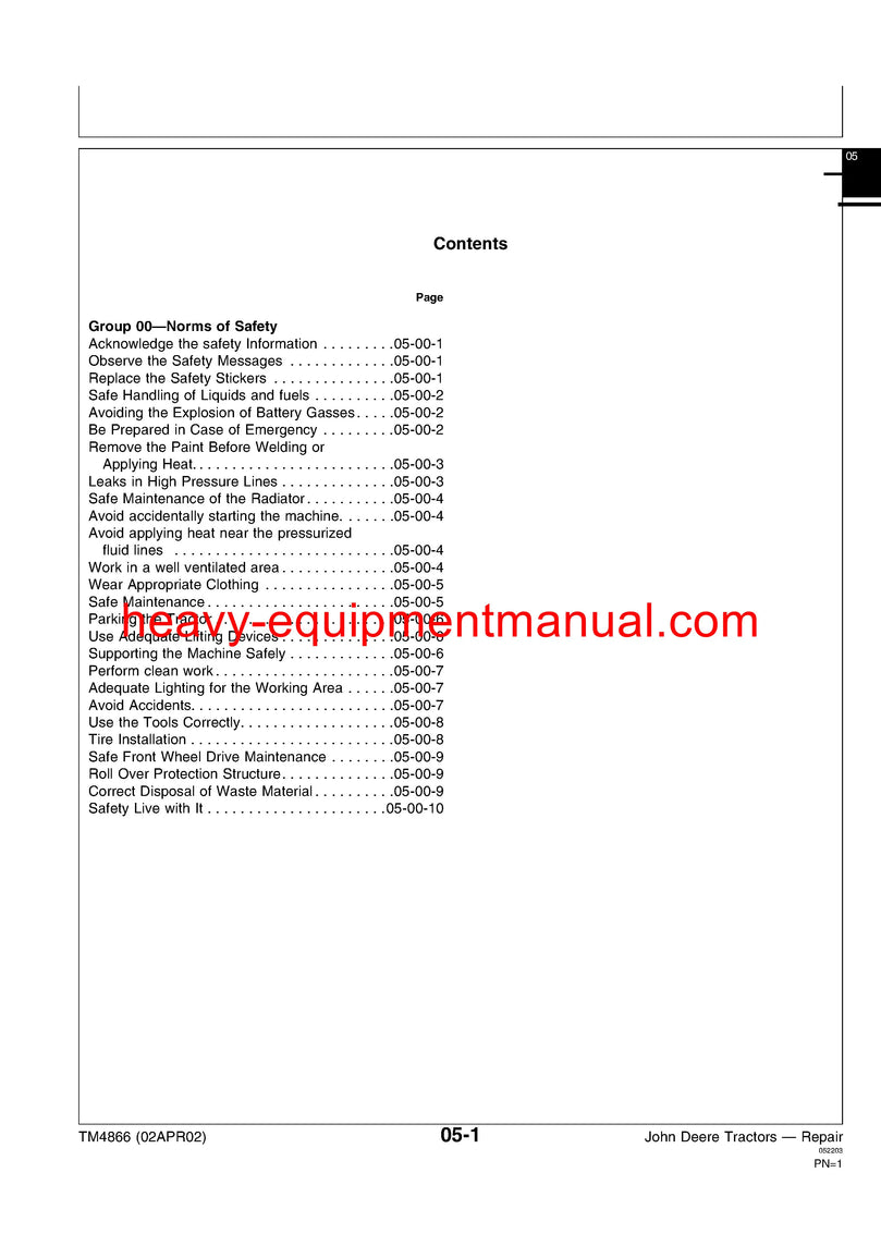 Download John Deere 6405 6605 Tractor Brazil Technical Service Repair Manual TM4866