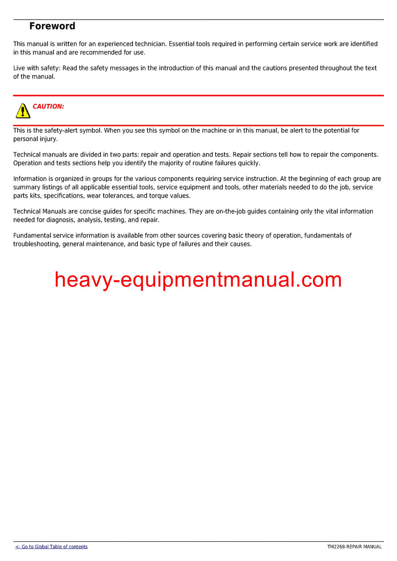 John Deere 9430T, 9530T, and 9630T Track Tractor Service Repair Manual TM2268 John Deere 9430T, 9530T, and 9630T Track Tractor Service Repair Manual TM2268