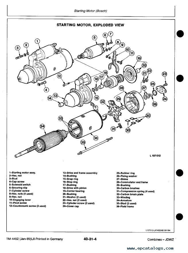 John Deere C1 200 Combine Parts Manual PC16440 John Deere C1 200 Combine Parts Manual PC16440