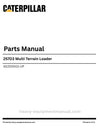 Caterpillar 257D3 Multi Terrain Loader Parts Manual (KEZ00001-UP) PDF Download