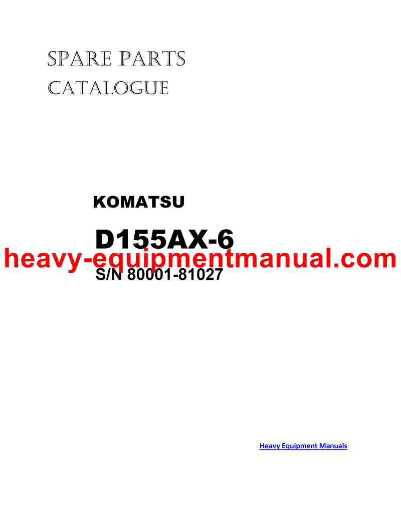 DOWNLOAD KOMATSU D155AX-64 (JPN) Bulldozer Parts Manual SN 80001-81027 (ecot3 For EU)