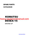 DOWNLOAD KOMATSU D65EX-15 (JPN) Bulldozer Parts Manual SN 67001-UP (Overseas Version)