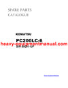 Download Komatsu PC200LC-6(JPN) CRAWLER EXCAVATOR PARTS MANUAL SN 80001-UP