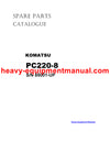 DOWNLOAD KOMATSU PC220-8 (JPN) HYDRAULIC EXCVATOR PARTS MANUAL SN 85001-UP