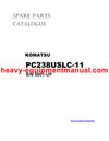 DOWNLOAD KOMATSU PC238USLC-11 (US) CRAWLER EXCAVATOR PARTS MANUAL SN 5001-UP
