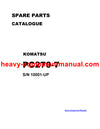 DOWNLOAD KOMATSU PC270-7 (US) CRAWLER EXCAVATOR PARTS MANUAL SN 10001-UP (Overseas Version)