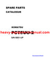 DOWNLOAD KOMATSU PC75UU-2 (US) CRAWLER EXCAVATOR PARTS MANUAL SN 5001-UP