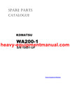 DOWNLOAD KOMATSU WA200-1 (JPN) WHEEL LOADER PARTS MANUAL SN 10001-UP