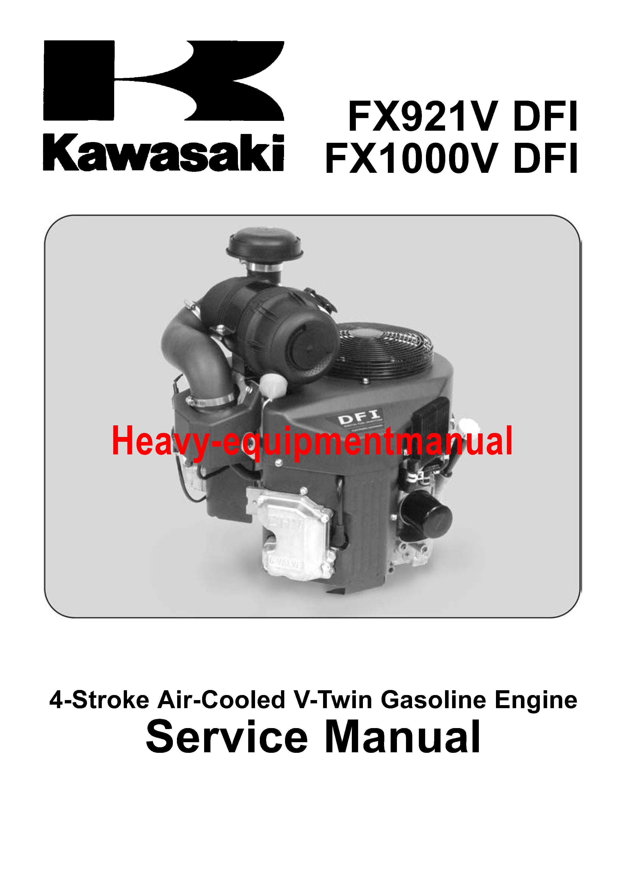 Kawasaki FX921V(DFI) FX1000V(DFI) Engine Servic... – Heavy Equipment Manual