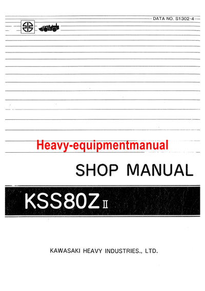 Kawasaki 80Z2 Wheel Loader Service Manual