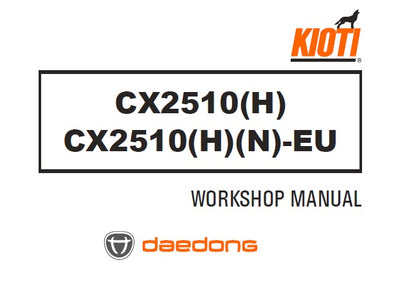 Kioti CX2510 Compact Tractor Service Manual