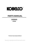 Kobelco CKE600 Crane Parts Manual