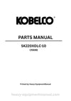 Kobelco SK220XDLC-10 Crane Parts Manual