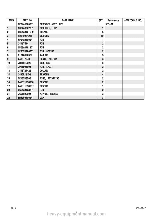 Kobelco CKS600 Crane Parts Manual