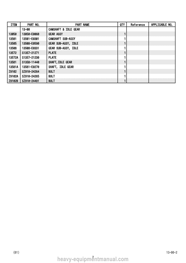 Kobelco J08EVV-KSFG Crane Parts Manual