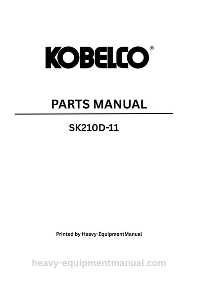 Kobelco SK210D-11 Crane Parts Manual