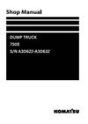 Komatsu 730E (USA) Dump Truck Shop Service Manual S/N A30622-A30632