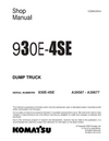 Komatsu 930E-4SE Dump Truck Shop Service Manual A30587-A30677 and up (CEBM020004)