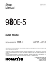 Komatsu 980E-5 Dump Truck Shop Service Manual A50137-A50140 and up (CEBM033904)
