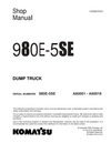 Komatsu 980E-5SE Dump Truck Shop Service Manual A60001 – A60018 and up (CEBM037603)