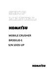 Komatsu BR350JG-1 Mobile Crusher Shop Service Manual S/N 1005-UP