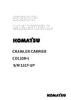 Komatsu CD110R-1 (JPN) Crawler Carrier Shop Service Manual S/N 1317-UP
