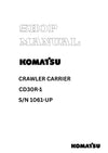 Komatsu CD30R-1 (JPN) Crawler Carrier Shop Service Manual S/N 1061-UP