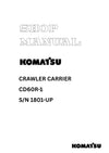 Komatsu CD60R-1 (JPN) Crawler Carrier Shop Service Manual S/N 1801-UP