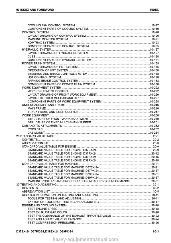 Komatsu D37EX-24, D37PX-24, D39EX-24, D39PX-24 Bulldozer Shop Service Manual PDF