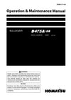 Komatsu D475A-8R Bulldozer Operation and Maintenance Manual 