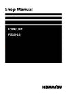 Komatsu FG15-15 and additional models Forklift Shop Service Manual