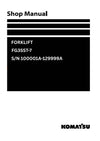 Komatsu FG35ST-7 and additional models (USA) Forklift Shop Service Manual S/N 100001A-129999A and more