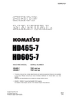 Komatsu HD465-7, HD605-7 Dump Truck Shop Service Manual 7001 and up (SEBM027624)
