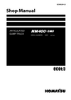 Komatsu HM400-3M0 Articulated Dump Truck Shop Service Manual 5001 and up