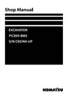 Komatsu PC350-8M2 and additional models (THA) Excavator Shop Service Manual S/N C91744-UP