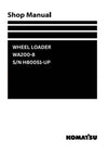 Komatsu WA200-8 (DEU) Wheel Loader Shop Service Manual S/N H80051-UP and more